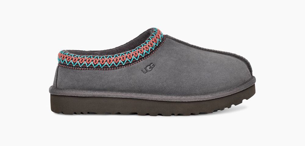 Ugg Slipper Womens - Ugg Tasman Dark Grey - 915JTRBCN